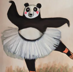 Our books on pandas included ballerina pandas.